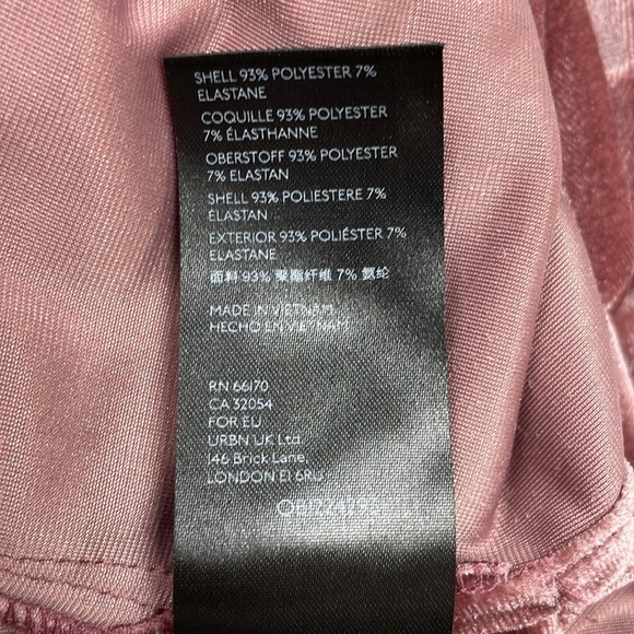 Anthropologie Krishna Crushed Velvet Mock Neck Blouse Preppy Dusty Rose Small - Picture 9 of 9